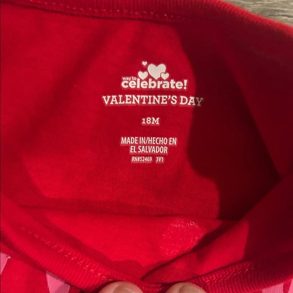 Long Sleeve Red 'Be Mine' Shirt Size 18‎ months
